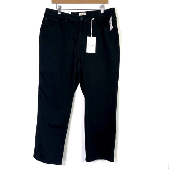 DL1961 Patti Straight Black Peached Jeans Size 14W NWT - Picture 2 of 9